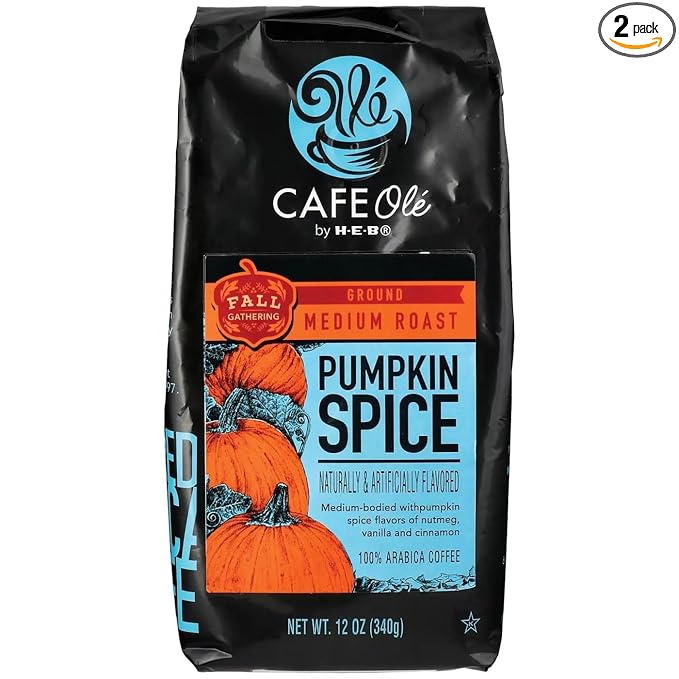 CAFE Olé by H‑E‑B Medium Roast Pumpkin Spice Ground Coffee 12 oz 2 bags