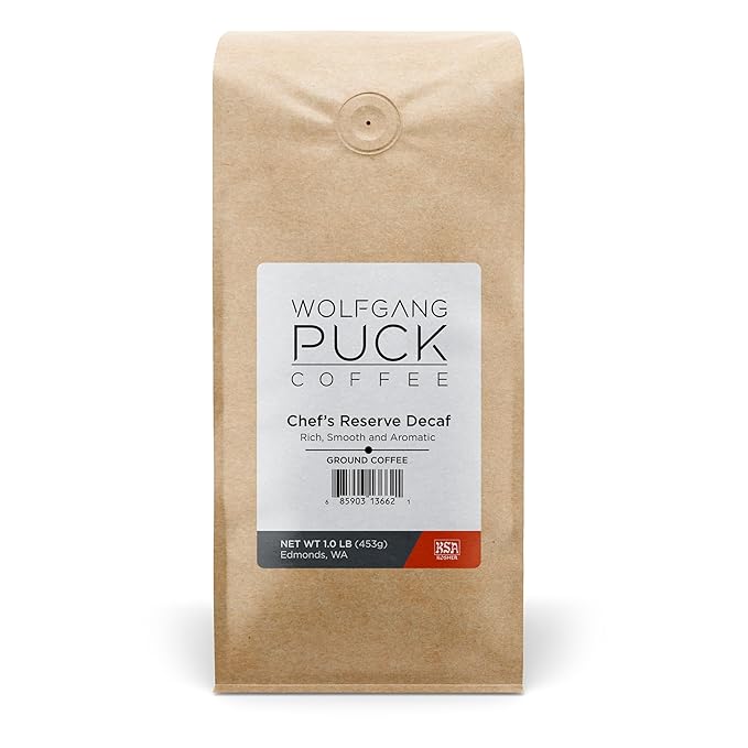 Wolfgang Puck Coffee Chef's Reserve Decaf Ground Coffee 1-Pound (Pack of 3) (014662)