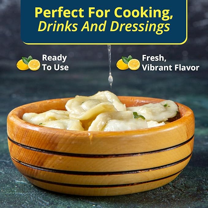 Italia Garden Italian Lemon Juice Not From Concentrate Real Perfect for Cooking Drinks Marinades &amp More Pure Citrus Flavor with Convenient Squeeze Bottle 16 oz 3-Pack