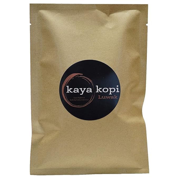 Premium Kaya Kopi Luwak From Indonesia Wild Palm Civets Arabica Coffee Beans 16 Ounce Medium Roast Whole Bean
