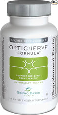 ScienceBased Health Optic Nerve Formula – Clinically Tested Eye Supplement Supports Nerve Function &amp Ocular Circulation – Omega-3s CoQ10 Alpha Lipoic Acid B Vitamins – 30-Day Supply