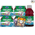 Ocean Spray Cran Apple Fruit Juice Drink 10 fl oz Plastic Bottles 24 Pack + 2 Reusable Snack Bags by KOOL8SHOP Infinite Deals