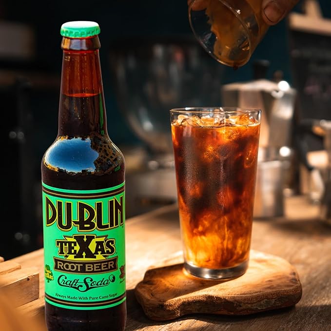 Dublin Bottling Works Craft Soda Pure Cane Sugar Made in Texas – Assorted 12-Pack – Premium Small-Batch Soda Gluten-Free Retro Artisanal Beverages (12 Pack TeXas Root Beer)