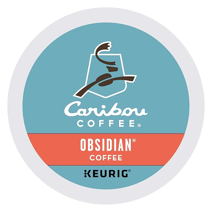 Caribou Coffee Obsidian Single-Serve Keurig K-Cup Pods Medium Roast Coffee 72 Count