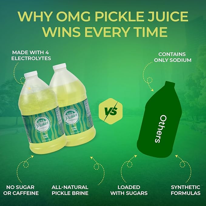 OMG Pickles Dill Pickle Juice for Leg Cramps – Natural Pickle Juice Sports Drink for Cramp Relief &amp Hydration – Kosher Dill Pickle Brine for Sport Recovery with Electrolytes – Dill Pickle Brine Ha