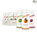 Sovány Flavored Sparkling Water Variety Pack Seltzer Water Drinks USDA Organic Made With Real Fruit Non-GMO Vegan No Added Sugar Low Calorie Tangerine Raspberry &amp Green Apple 12 fl oz