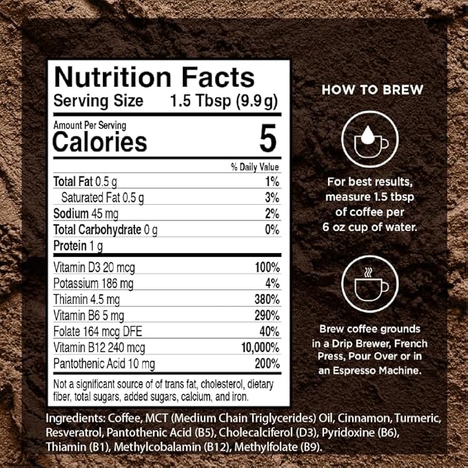 VitaCup Perfect Low Acid Ground Coffee11 oz &amp Genius Keto Ground Coffee 11 oz Bundle | Infused with Superfoods (MCT Oil Turmeric Vitamins) for Energy &amp Focus