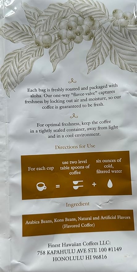 10% Kona Coffee Blend 8 oz Ground Coffee