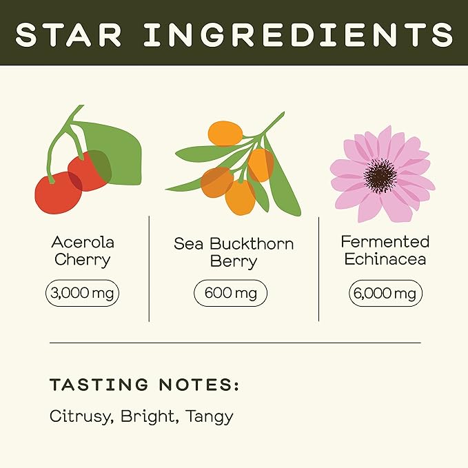 Greenhouse Juice Organic Farma-C+ Wellness Shots Vitamin C Immune Shot Cold-Pressed with Orange Acerola Cherry Sea Buckthorn Berry and Fermented Echinacea | Vegan &amp Gluten-Free (2 Oz Pack of 12