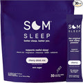 Som Sleep Calm Sleep Aid Powder Drink Mix 3mg Melatonin Magnesium Vitamin B6 L-Theanine &amp GABA – Vegan Zero Sugar Keto Friendly – Cherry 30-Pack