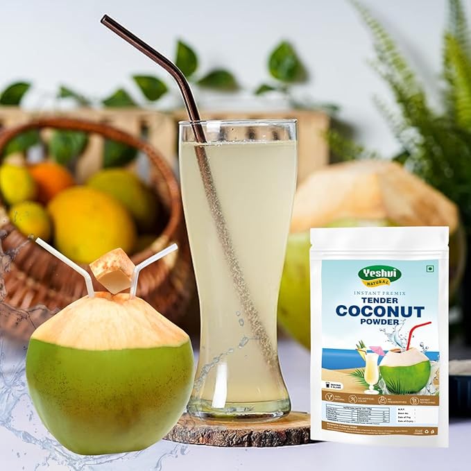 Yeshvi NATURAL Mojito Drink Powder &amp Tender Coconut Water Powder Combo Pack Instant Drink for Daily Easy to Make Beverage 200gm