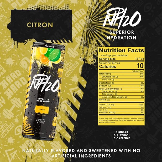 NH2O Superior Hydration Drink Naturally Flavored Zero Sugar Zero Caffeine Zero Alcohol 12 fl oz 3 Flavor Variety Pack