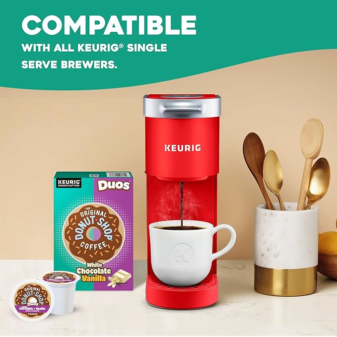 The Original Donut Shop Duos White Chocolate + Vanilla Keurig Single Serve K-Cup pods 96 Count