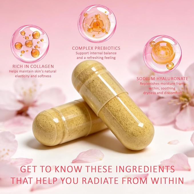 Women's Vaginal Probiotic Supplement for Intimate Health &amp pH Balance | with Hyaluronic Acid Multi-Collagen Vitamin C | Supports Comfort Moisture &amp Antioxidant Defense | 120 Capsules (1)