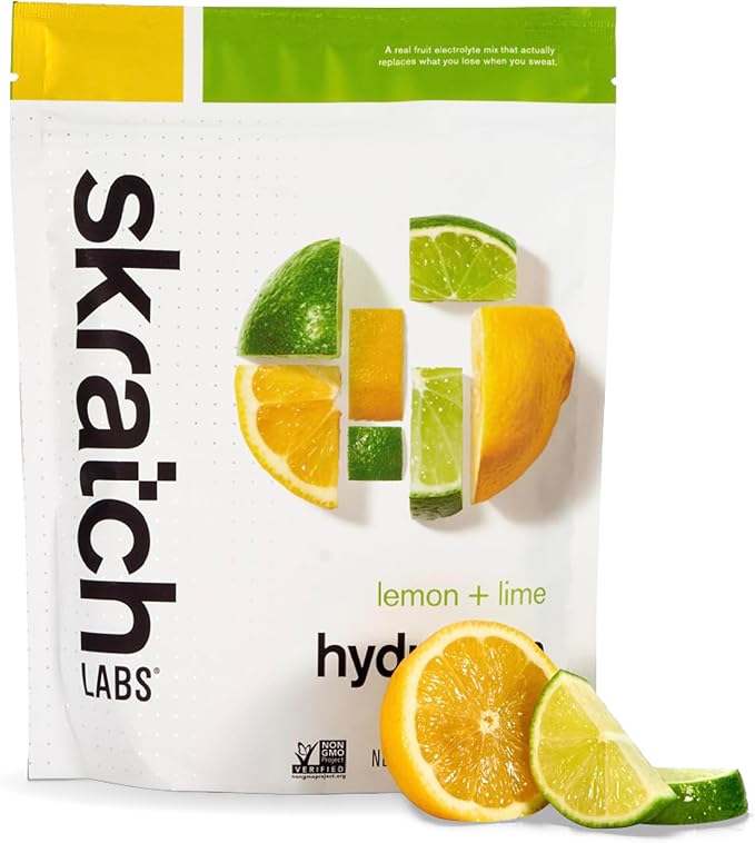 Skratch Labs Hydration Sports Drink Mix – Real‑Fruit Electrolyte Powder for Fast Hydration &amp Endurance | Lemon &amp Lime | 20 Servings | Vegan Non‑GMO Clean Ingredients