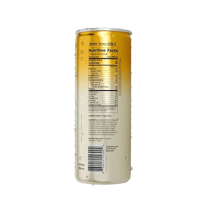 XTCY Mango Bango Euphoric Energy - 75mg Non-Extreme Caffeine Sugar Free Zero Calories (12 Pack)