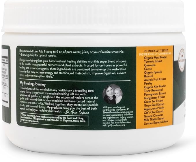 VIDAPURA Mighty Maca Plus Mango by Dr. Anna Cabeca – Superfood Greens Powder for Daily Energy &amp Vitality – Sugar-Free Vegan Alkaline 30-Day Supply