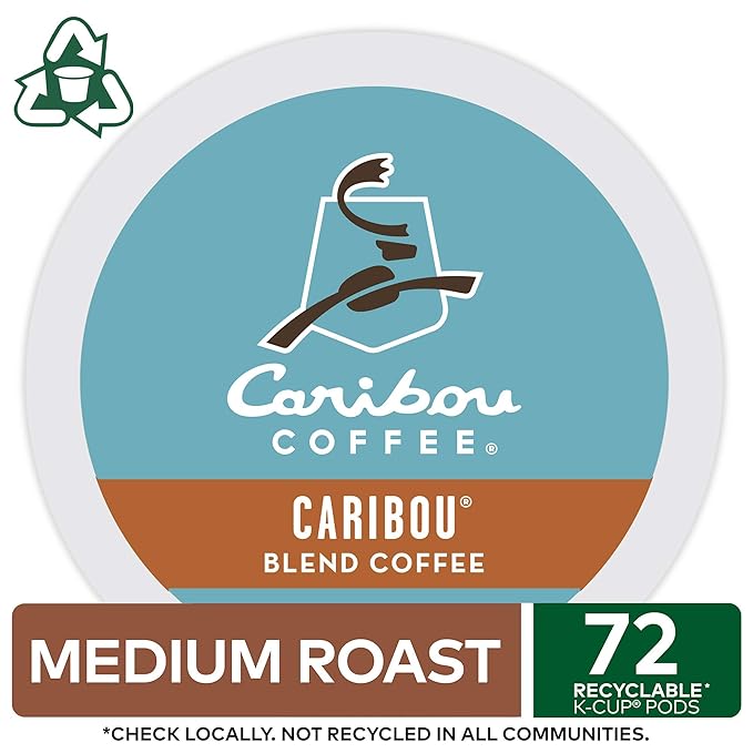 Caribou Coffee Caribou Blend Keurig Single-Serve K-Cup Pod Medium Roast Coffee 72 Count