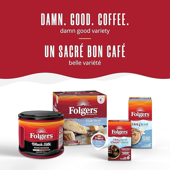Folgers Classic Roast Medium Dark Roast Ground Coffee 816g Canister