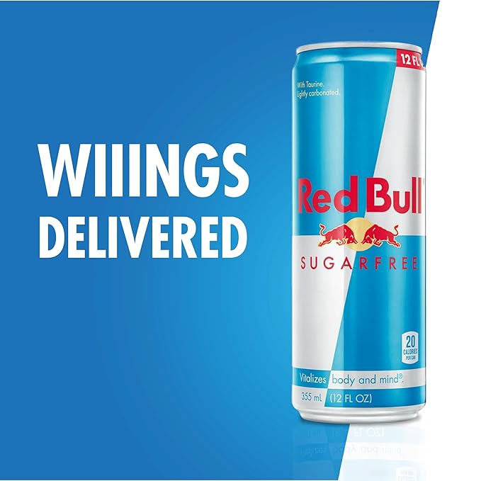 Red Bull Energy Drink Sugar Free | 12 Fl Oz | Pack of 12