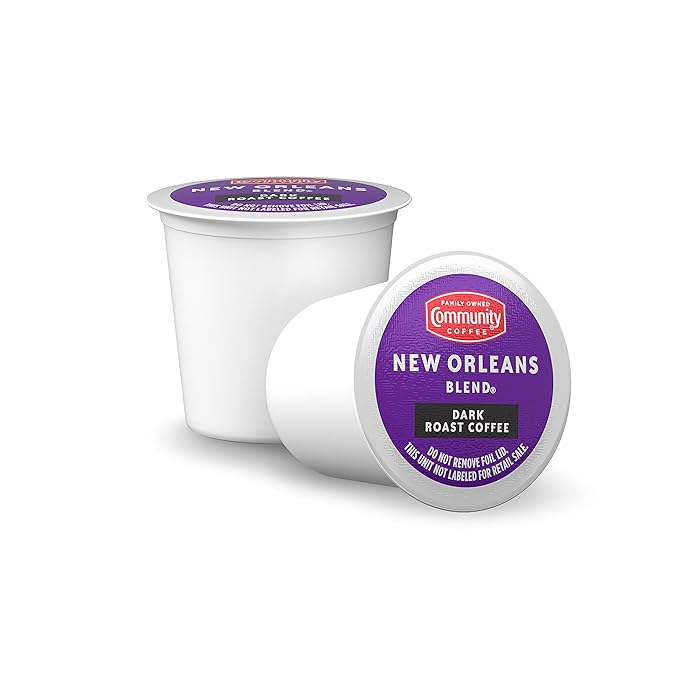 Community Coffee New Orleans Blend 18 Count Coffee Pods Dark Roast Compatible with Keurig 2.0 K-Cup Brewers 18 Count (Pack of 1)