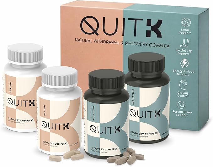 Withdrawal and Detox Support 60 Day Recovery Complex – Sleep Energy Stress Mood &amp Craving Support – Daily Supplement - Magnesium Glycinate Ashwagandha GABA L-Theanine Agmatine &amp More