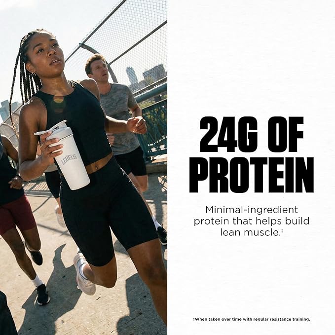 Levels Grass Fed Whey Protein Powder No Artificials 24G of Protein Vanilla Cinnamon 5LB