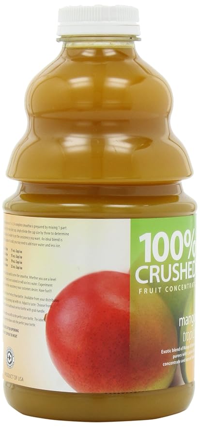 Dr. Smoothie 100% Crushed Fruit Smoothie Mango Tropics 46-Ounce Bottles (Pack of 2)