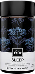 PALO Sleep &amp Stress Support – Melatonin-Free Vegan Supplement with Organic Valerian Root L-Theanine Magnesium Chamomile Lemon Balm &amp Passionflower – 90 Capsules