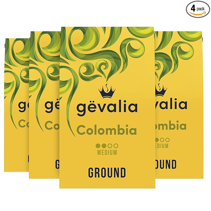 Gevalia Colombia Medium Roast Ground Coffee (4 ct Pack 20 oz Bags)