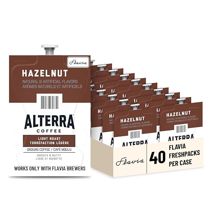 Flavia Alterra Hazelnut Coffee Freshpacks works only with Flavia Brewers Light Roast (Case of 40)