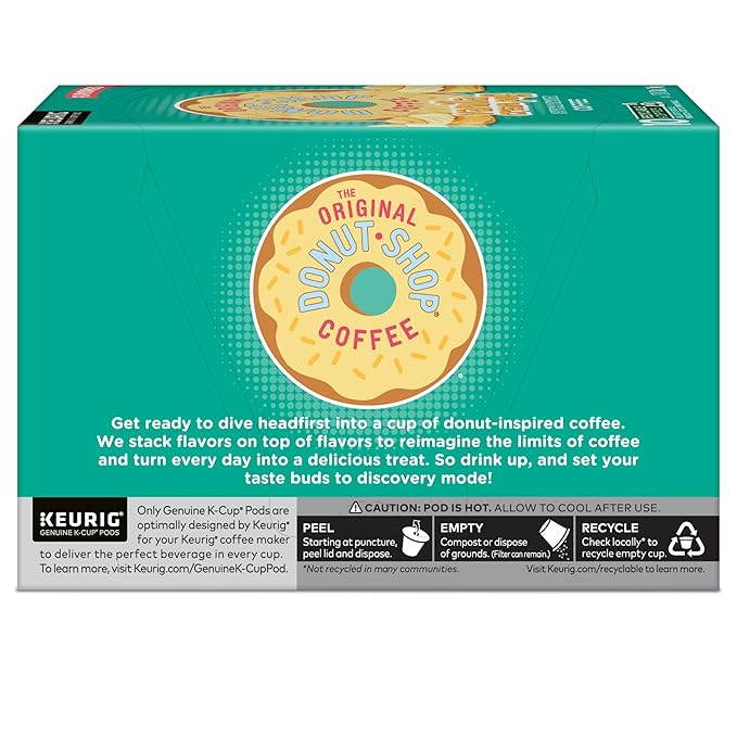 The Original Donut Shop Vanilla Cream Puff Coffee Keurig Single Serve K-Cup Pods Medium Roast Coffee 60 Count (6 Packs of 10)