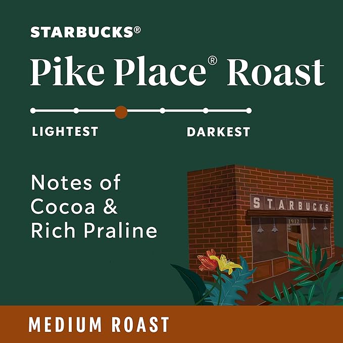 Starbucks VIA Instant Coffee Packets Single Serve Medium Roast Coffee Pike Place Roast 96 Packets
