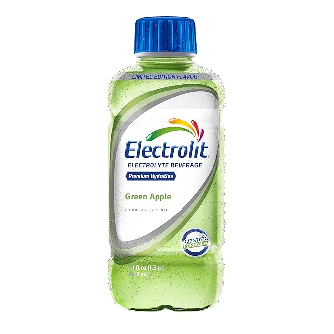 Electrolit Electrolyte Beverage Green Apple 21 Fl Oz bottle (Pack of 12)