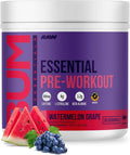 RAW Essential Pre-Workout Powder (Watermelon Grape) - Chris Bumstead Sports Nutrition Supplement for Men &amp Women - Preworkout Energy Powder with Caffeine L-Citrulline L-Tyrosine &amp Beta Alani