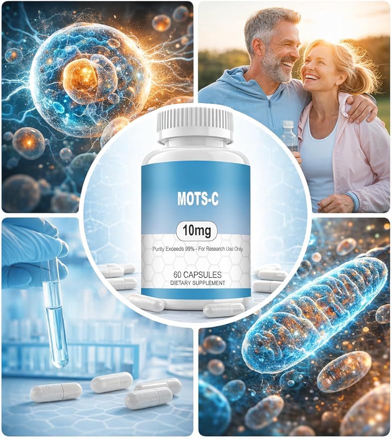 MOTS-c Research Peptide - 10mg High-Purity Research Grade Capsules 99% Purity - 60 ct