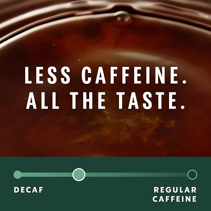 Starbucks Ground Coffee Medium Roast Coffee Half-Caff House Blend 100% Arabica 6 Bags (12 oz each)
