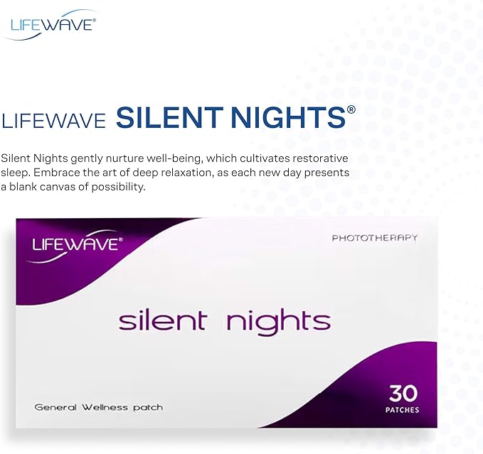 LifeWave Silent Nights Patches - Patented Form of Phototherapy - A Healthy Sleep Enhancer - 30 Patches in Sleeve - No Drugs or stimulants