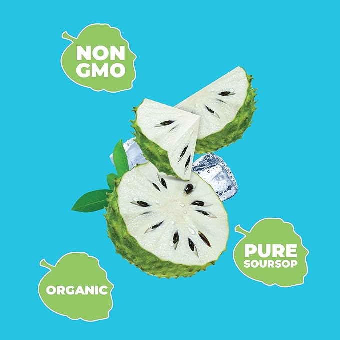 JANS 100% Soursop Juice with Pulp (16.9 oz Pack of 12) NO Sugar Added Pure Guanabana Graviola Fresh from Juice Not From Concentrate