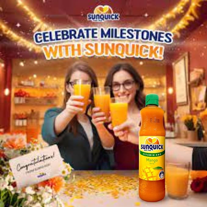 Sunquick Concentrate Mango Juice (Pack of 1 x 700ml Bottle) Enjoy the natural goodness of mangoes ...