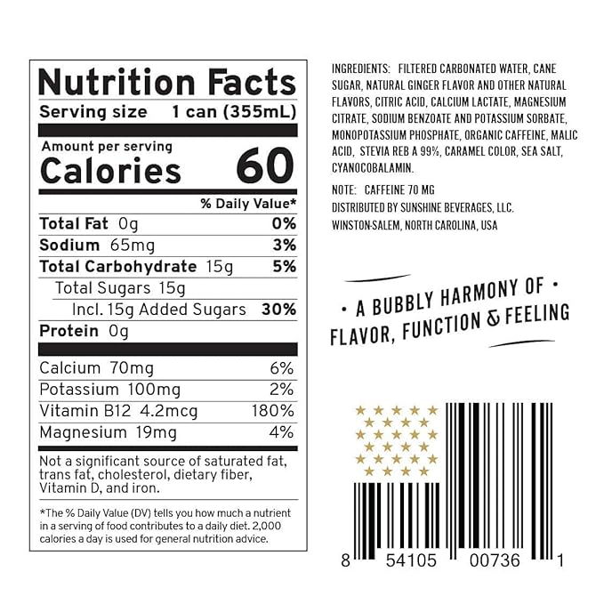 Sunshine Beverages LLC Good Energy Drink Ginger Berry 12 Fl Oz