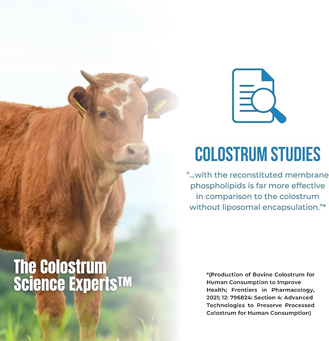 Colostrum-LD Liposomal Delivery - Colostrum Powder - Gluten-Free Lactose-Reduced - 34 Servings - Sovereign Laboratories - 6 oz Vanilla