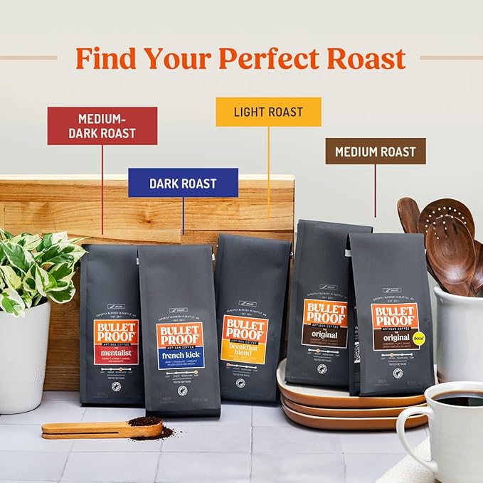 Bulletproof The Mentalist Medium-Dark Roast Single-Serve Pods 24 Count Clean Coffee Tested for Toxins