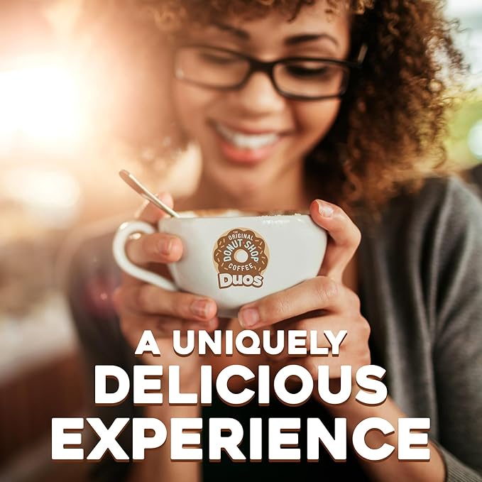 The Original Donut Shop Duos Nutty + Caramel Coffee Keurig Single Serve K-Cup Pods Light Roast Coffee 60 Count (6 Packs of 10)