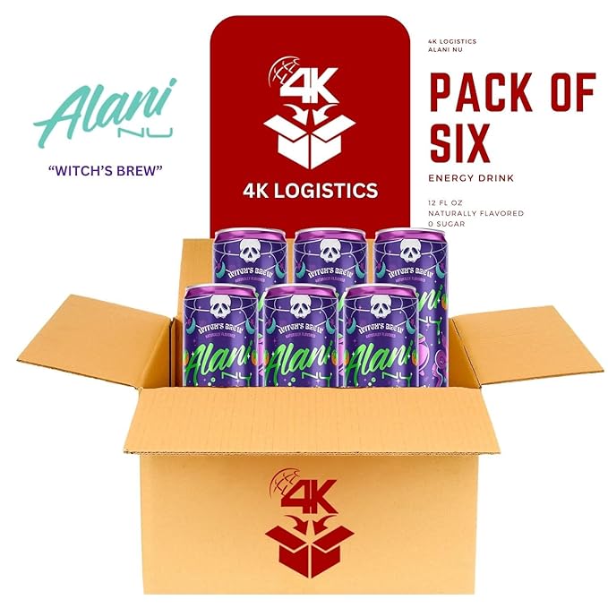 Alani Nuu Witches Brew Pack of 6 12fl oz 4k Logistics Bundle