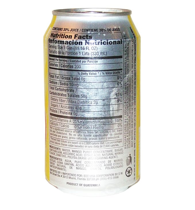 Del Frutal Mango Nectar 11.16 oz - Sabor Mango