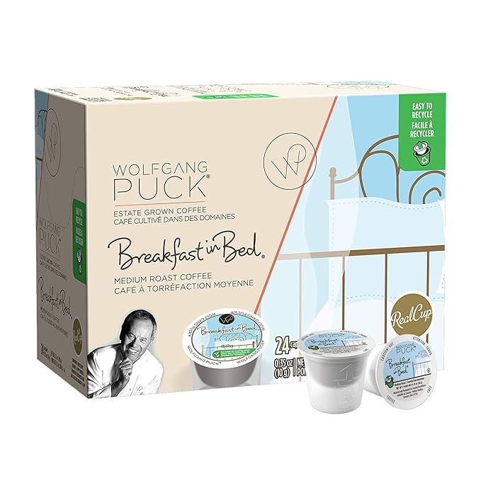 Wolfgang Puck Breakfast in Bed Coffee Single Serve Cups for Keurig 48 Count