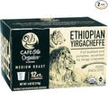 CAFE Olé Organics by H‑E‑B Medium Roast Ethiopian Yirgacheffe Coffee Single Serve Cups 12 ct 2 Boxes