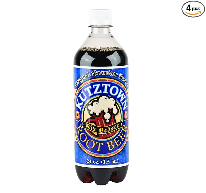 AmishTastes Root Beer Kutztown Nix Besser PA Dutch Style 24 Oz. (Pack of 4)