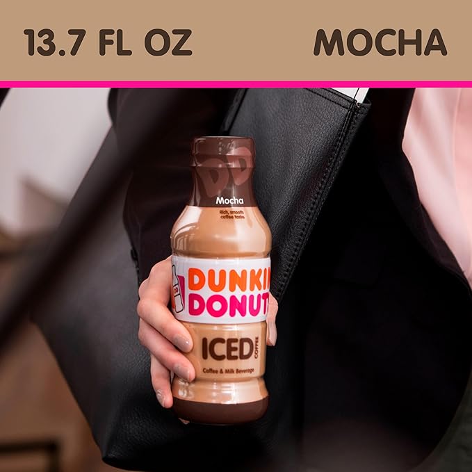 Dunkin' Mocha Iced Coffee Bottle 13.7 fl oz 12 Pack